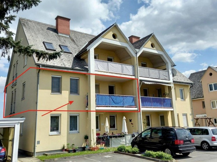 Objektbild: Gepflegte 2-Zimmer-Wohnung mit Balkon in zentraler, dennoch ruhiger Lage in Feldbach