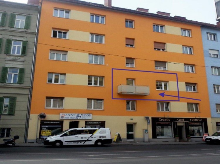 Objektbild: Ideal für Studenten - Kleinwohnung mit Balkon in der Plüddemanngasse in Graz