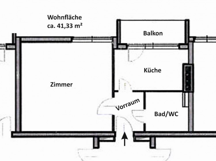 Objektbild: Interessant für Anleger oder den Eigenbedarf - kleine Wohnung mit Balkon in zentraler Lage