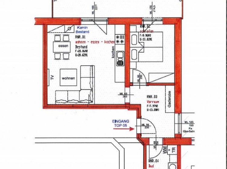 Objektbild: Kernsanierte 2-Zimmer-Wohnung mit großer Terrasse im Ortszentrum von Gnas